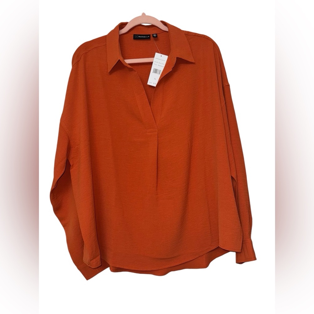 Rafaella Collard tunic orange long sleeve